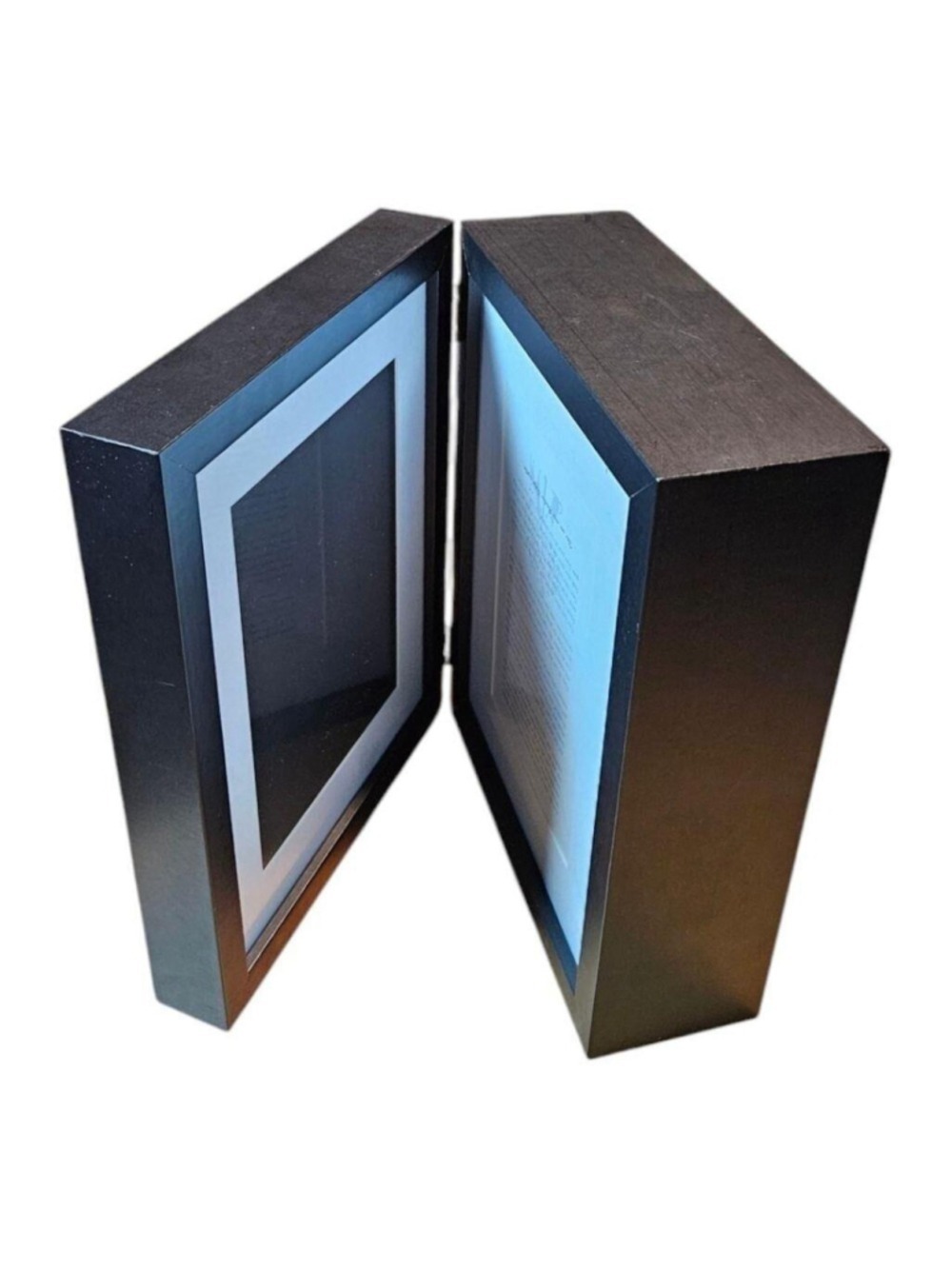 Black wooden Animal double picture frame